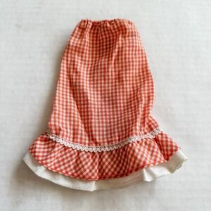 Vintage Best Buy Barbie Doll‎ #9153 Orange Gingham Plaid Skirt 1970s
